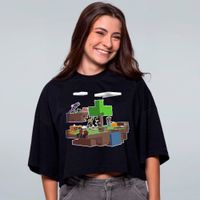 CROPPED OVERSIZED PRETO - AMIGOS LAS