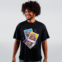 CAMISETA OVERSIZED PRETA - FIGURINHA DA AMY