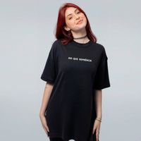 CAMISETA OVERSIZED PRETA - AI QUE SOFRENCIA