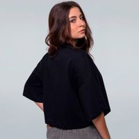 CROPPED OVERSIZED PRETO - AI QUE SOFRENCIA