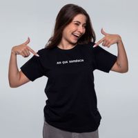 CAMISETA PRETA - AI QUE SOFRENCIA