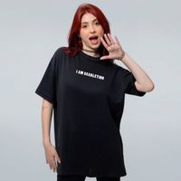 CAMISETA OVERSIZED PRETA - I AM SCARLETINO