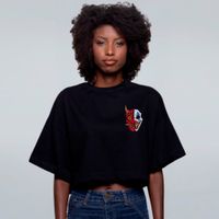 CROPPED OVERSIZED PRETO - BAILE DE MÁSCARAS