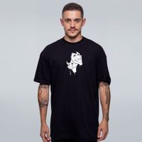 CAMISETA OVERSIZED PRETA - TEATRO DE MÁSCARAS