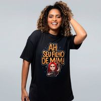 CAMISETA OVERSIZED PRETA - MÃE BRAVA