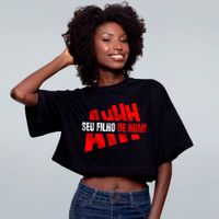 CROPPED OVERSIZED PRETO - AH SEU FILHO DE MIM