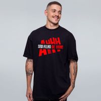 CAMISETA OVERSIZED PRETA - AH SEU FILHO DE MIM