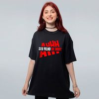 CAMISETA OVERSIZED PRETA - AH SEU FILHO DE MIM