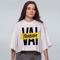 CROPPED OVERSIZED OFF WHITE - VAI TRABAIA
