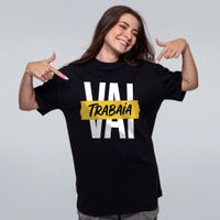 CAMISETA OVERSIZED PRETA - VAI TRABAIA