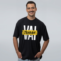 CAMISETA OVERSIZED PRETA - VAI TRABAIA