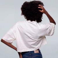 CROPPED OVERSIZED OFF WHITE - DRAGBOX Y2K