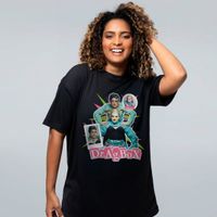 CAMISETA OVERSIZED PRETA - DRAGBOX Y2K