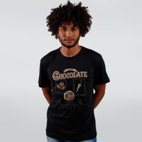 CAMISETA PRETA - CHOCOLATE