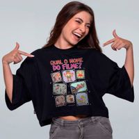 CROPPED OVERSIZED PRETO - QUAL O NOME DO FILME