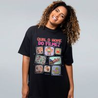 CAMISETA OVERSIZED PRETA - QUAL O NOME DO FILME