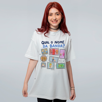 CAMISETA OVERSIZED OFF WHITE - QUAL O NOME DA BANDA