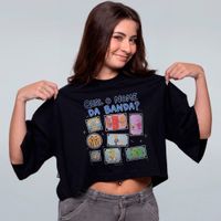CROPPED OVERSIZED PRETO - QUAL O NOME DA BANDA