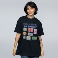 CAMISETA OVERSIZED PRETA - QUAL O NOME DA BANDA