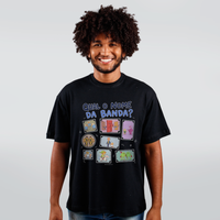 CAMISETA OVERSIZED PRETA - QUAL O NOME DA BANDA