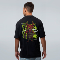 CAMISETA OVERSIZED PRETA - BLACKSMITH DEVIL