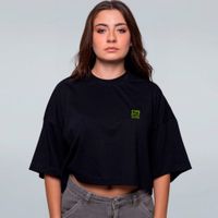 CROPPED OVERSIZED PRETO - BLACKSMITH DEVIL