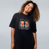 CAMISETA OVERSIZED PRETA - MATHEUS E GUIGO