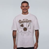 CAMISETA OVERSIZED OFF WHITE - CHOCOLATE