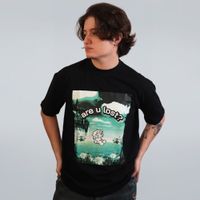 CAMISETA OVERSIZED PRETA - ARE U LOST?