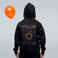 MOLETOM PRETO - WE WERE NEVER ALONE