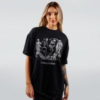 CAMISETA OVERSIZED PRETA - A DANÇA DA MORTE