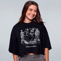 CROPPED OVERSIZED PRETO - A DANÇA DA MORTE