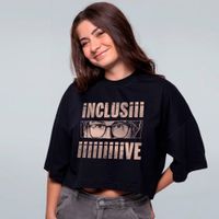 CROPPED OVERSIZED PRETO - INCLUSIVE
