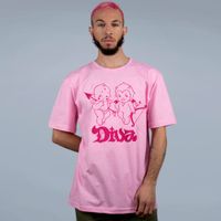 CAMISETA ROSA - ANJINHO E DIABINHO
