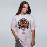 CAMISETA OVERSIZED OFF WHITE - CLASSIC RACING
