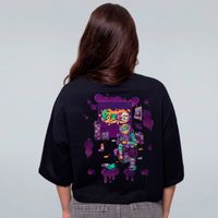 CROPPED OVERSIZED PRETO - STREET ART