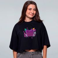 CROPPED OVERSIZED PRETO - STREET ART