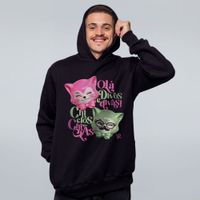 MOLETOM PRETO - GATINHOS CHICLOS