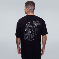 CAMISETA OVERSIZED PRETA - KINNOTY