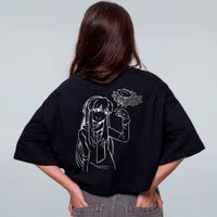 CROPPED OVERSIZED PRETO - KINNOTY