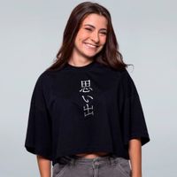 CROPPED OVERSIZED PRETO - KINNOTY
