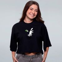 CROPPED OVERSIZED PRETO - SALVE O GATO