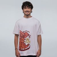 CAMISETA OVERSIZED OFF WHITE - NÃO OLHE PARA TRÁS