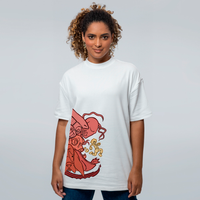 CAMISETA OVERSIZED OFF WHITE - NÃO OLHE PARA TRÁS