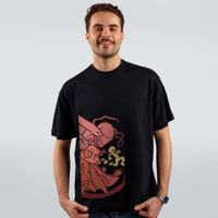 CAMISETA OVERSIZED PRETA - NÃO OLHE PARA TRÁS