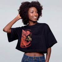 CROPPED OVERSIZED PRETO - NÃO OLHE PARA TRÁS