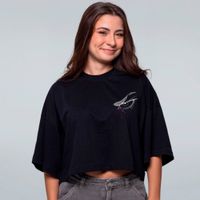CROPPED OVERSIZED PRETO - A RAIVA DE SAMAEL
