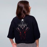 CROPPED OVERSIZED PRETO - A RAIVA DE SAMAEL