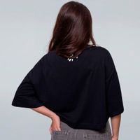 CROPPED OVERSIZED PRETO - A QUEDA DO PORTADOR DA LUZ