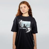CAMISETA OVERSIZED PRETA - A QUEDA DO PORTADOR DA LUZ